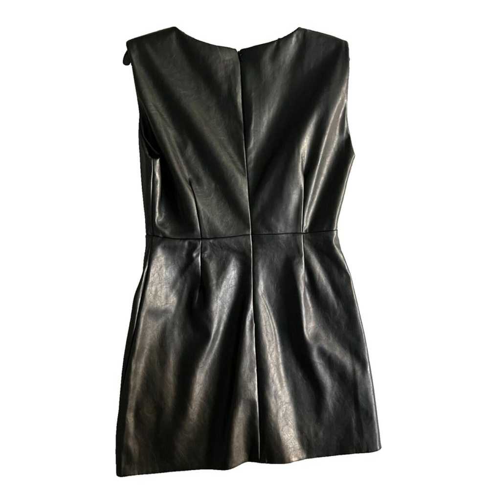 Non Signé / Unsigned Vegan leather mini dress - image 3