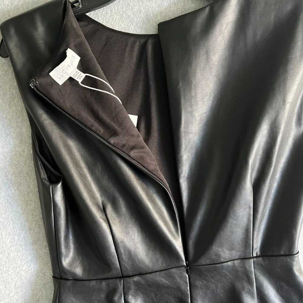 Non Signé / Unsigned Vegan leather mini dress - image 7