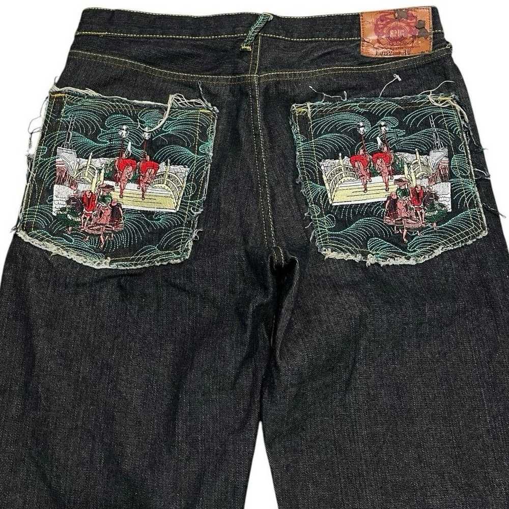 Red Monkey Company RMC Jeans Wave & Village Embro… - image 2