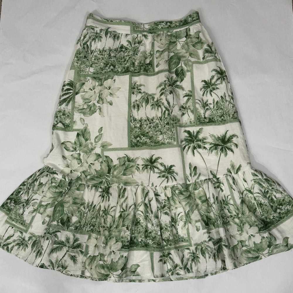 NWOT Rachel Zoe Linen Blend Midi Peplum Skirt, Gr… - image 6