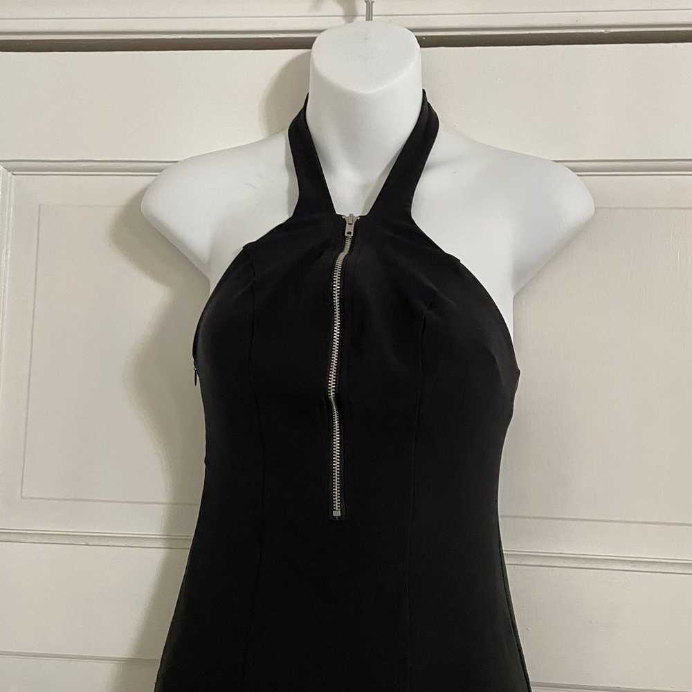 Superdown Black Zipper Front Mini Dress - image 2