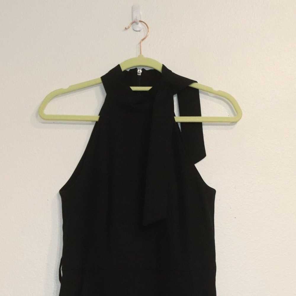 River Island Black Midi Halter Dress Sz 8 - image 2