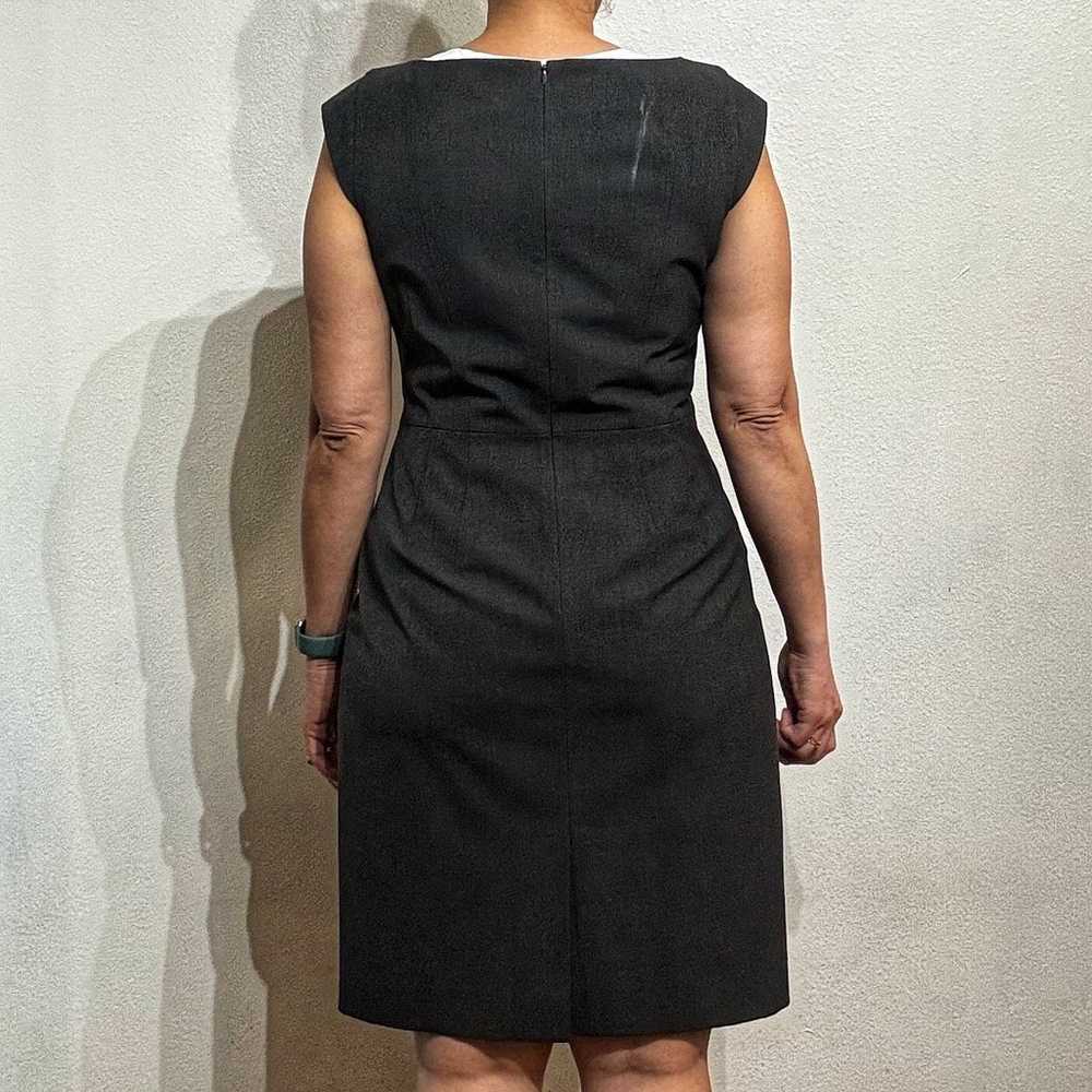 Ann Taylor Gray Midi Sheath Dress Sz 10 - image 11