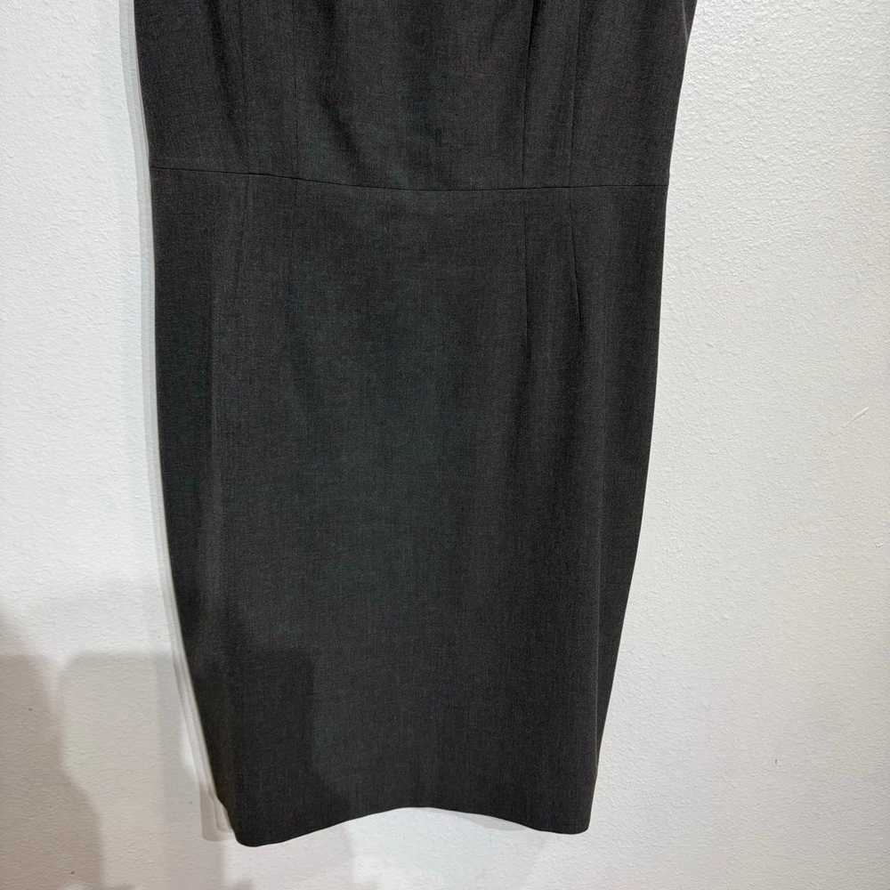 Ann Taylor Gray Midi Sheath Dress Sz 10 - image 4