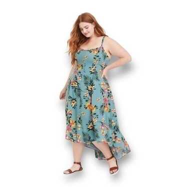 Torrid Challis High Low Floral Dress Size 0 Large 