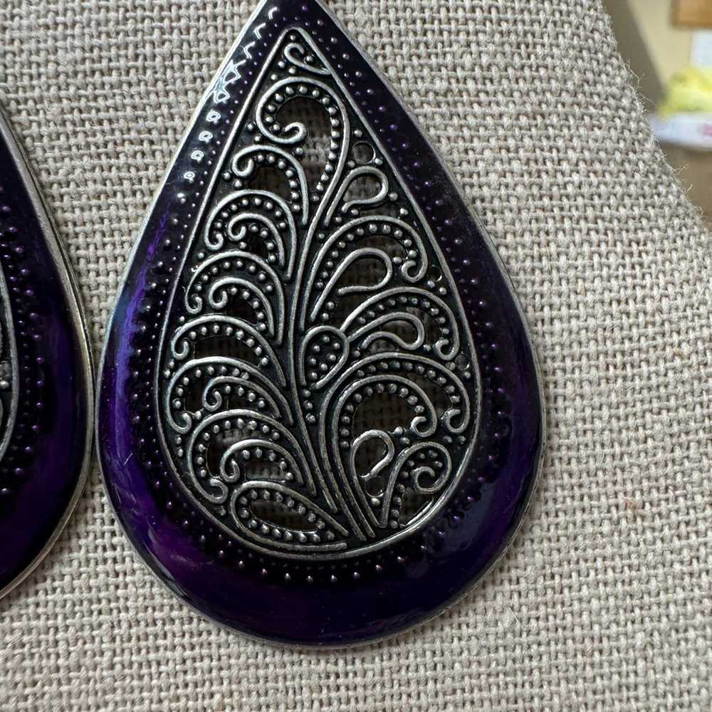 Premier Designs Lilac vintage earrings - image 4