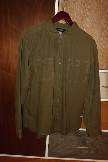 Poler Stuff Poler Stuff men’s green button up shir