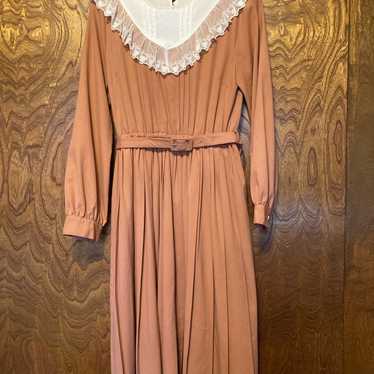 Axes Femme Poetique Rust Orange Vintage Dress