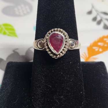 Bali Niassa Ruby Sterling Silver Ring