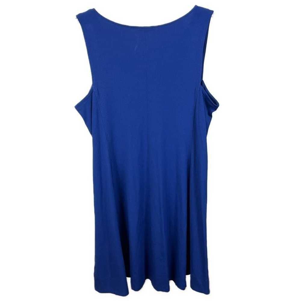 Eileen Fisher Royal Blue Stretch Jersey Sleeveles… - image 2