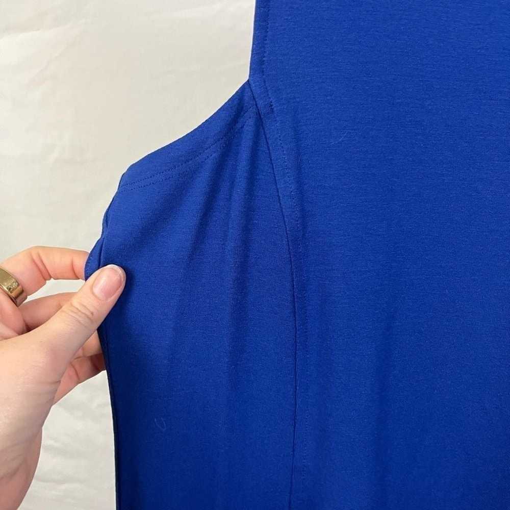 Eileen Fisher Royal Blue Stretch Jersey Sleeveles… - image 3