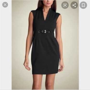 Trina Turk Black Astra Ponte Lined Sheath Dress Wo