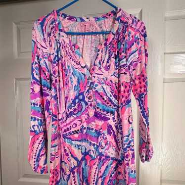 Lilly Pulitzer Long Sleeve V-Neck Dress - Small