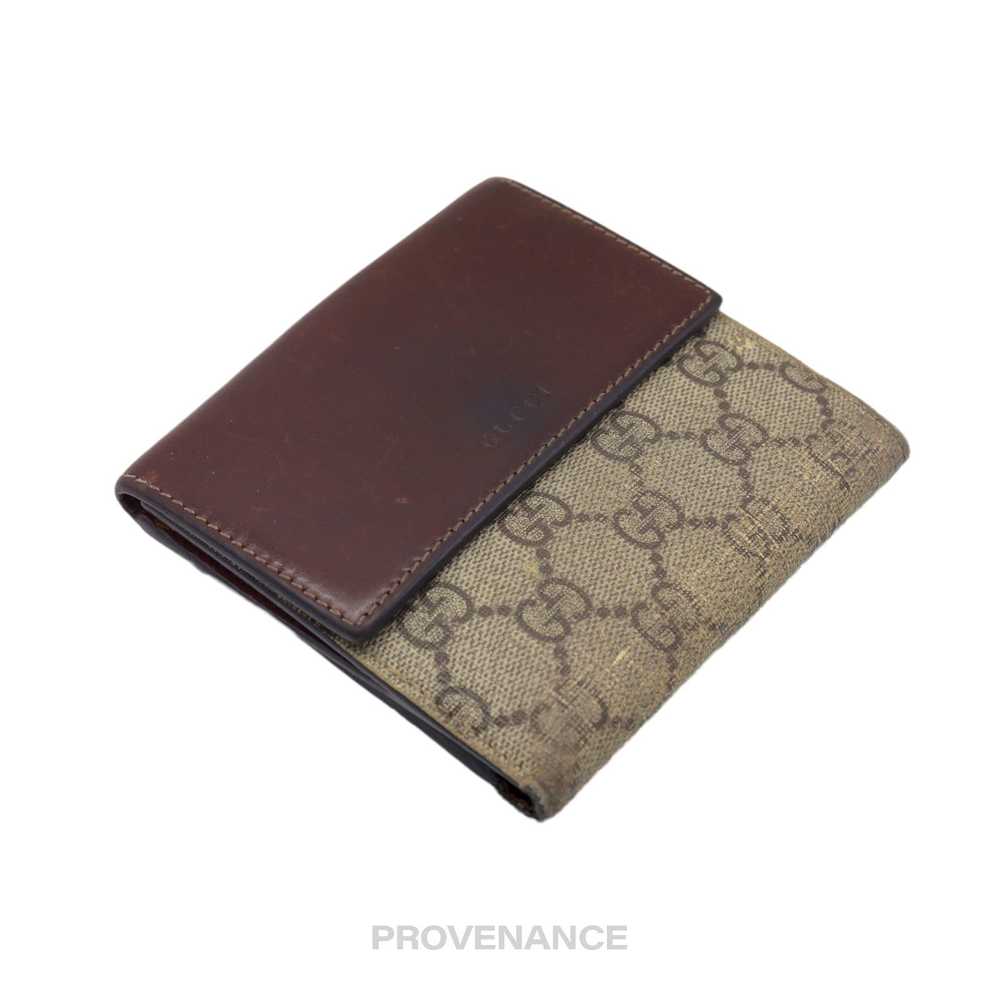 Gucci 🔴 Gucci Trifold Wallet - GG Supreme Brown - image 3