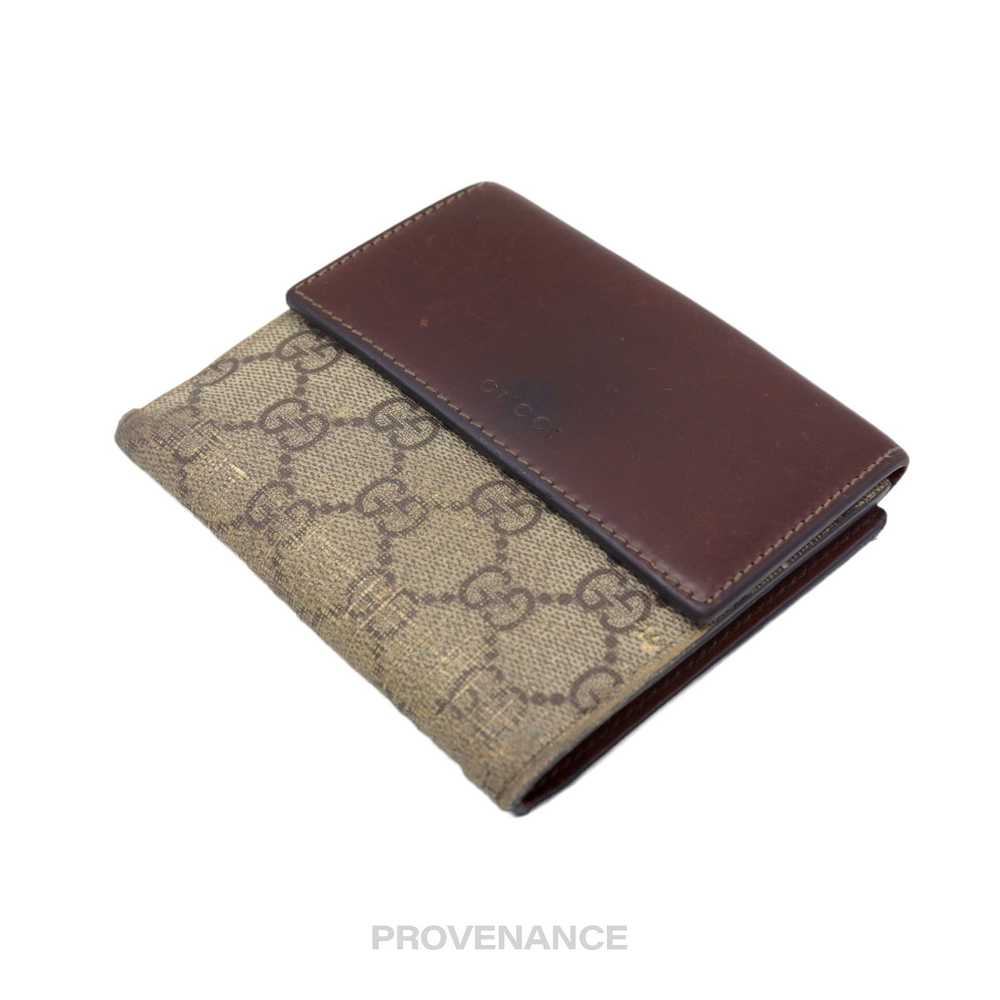 Gucci 🔴 Gucci Trifold Wallet - GG Supreme Brown - image 4