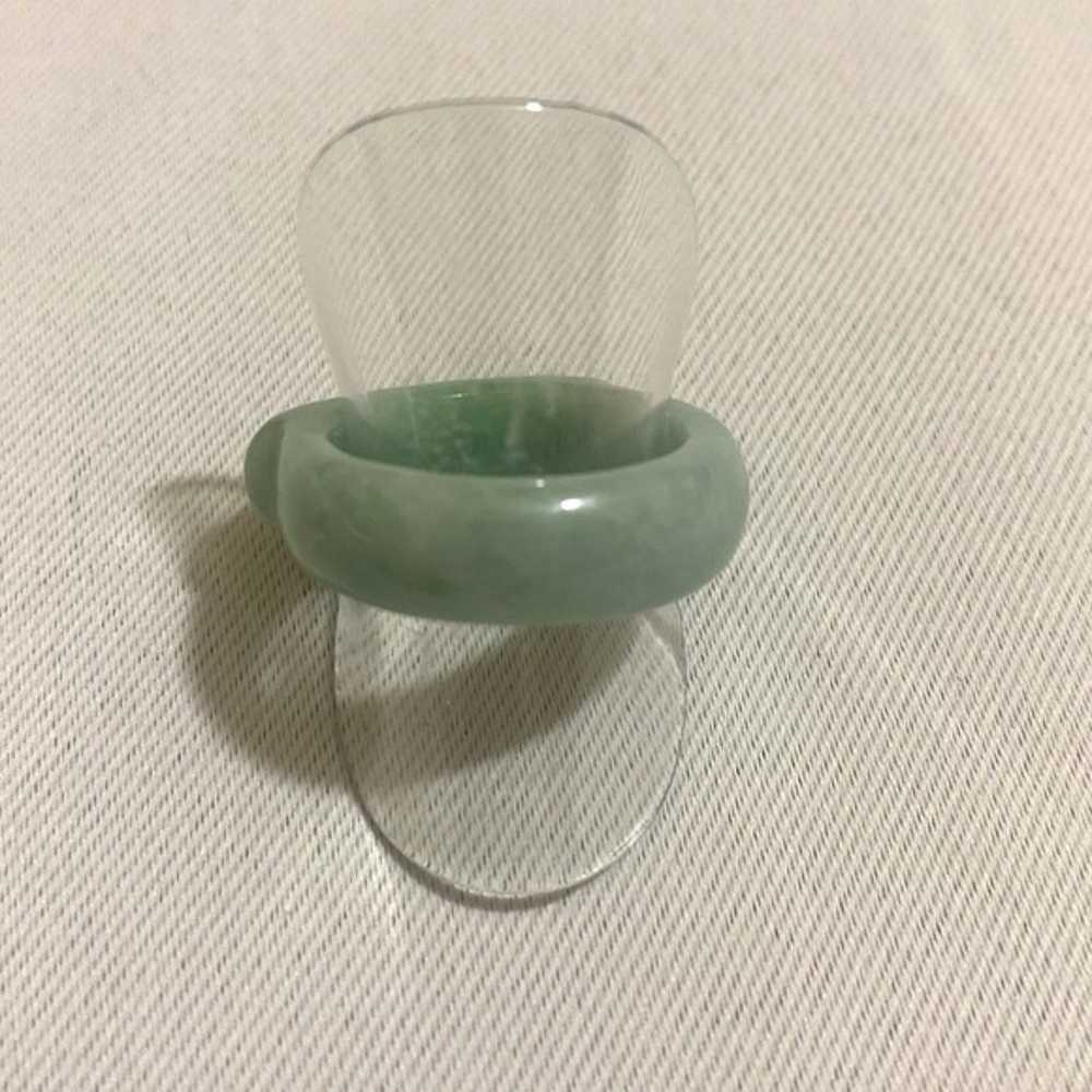 Vintage Heirloom Quality Natural Green Jade Stone… - image 4