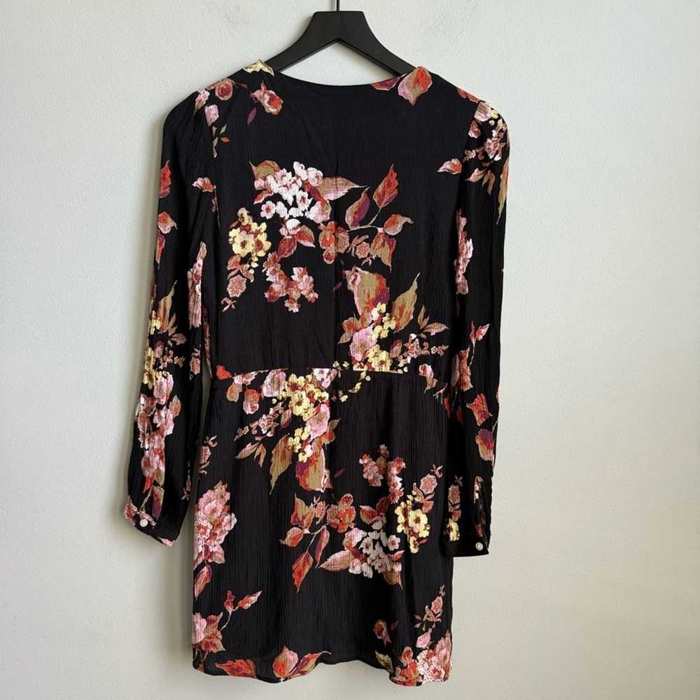 Lulu’s In Bloom Black Floral Print Wrap Dress Sma… - image 9