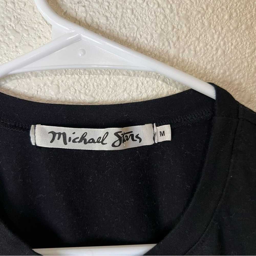 Micheal Stars black cold shoulder long sleeve str… - image 5