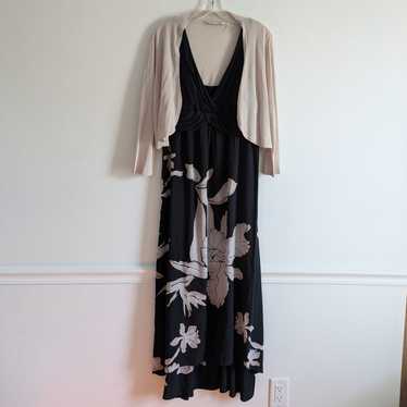 Soft Surroundings Floral Dress & Cardigan