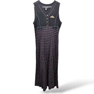 Vintage Carole Little Maxi dress 12 sleeveless st… - image 1