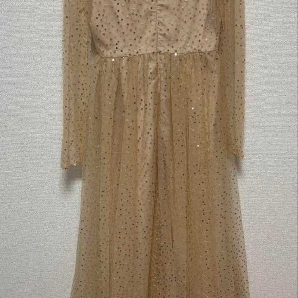 Beige sequin party dress, second party dress. - image 2