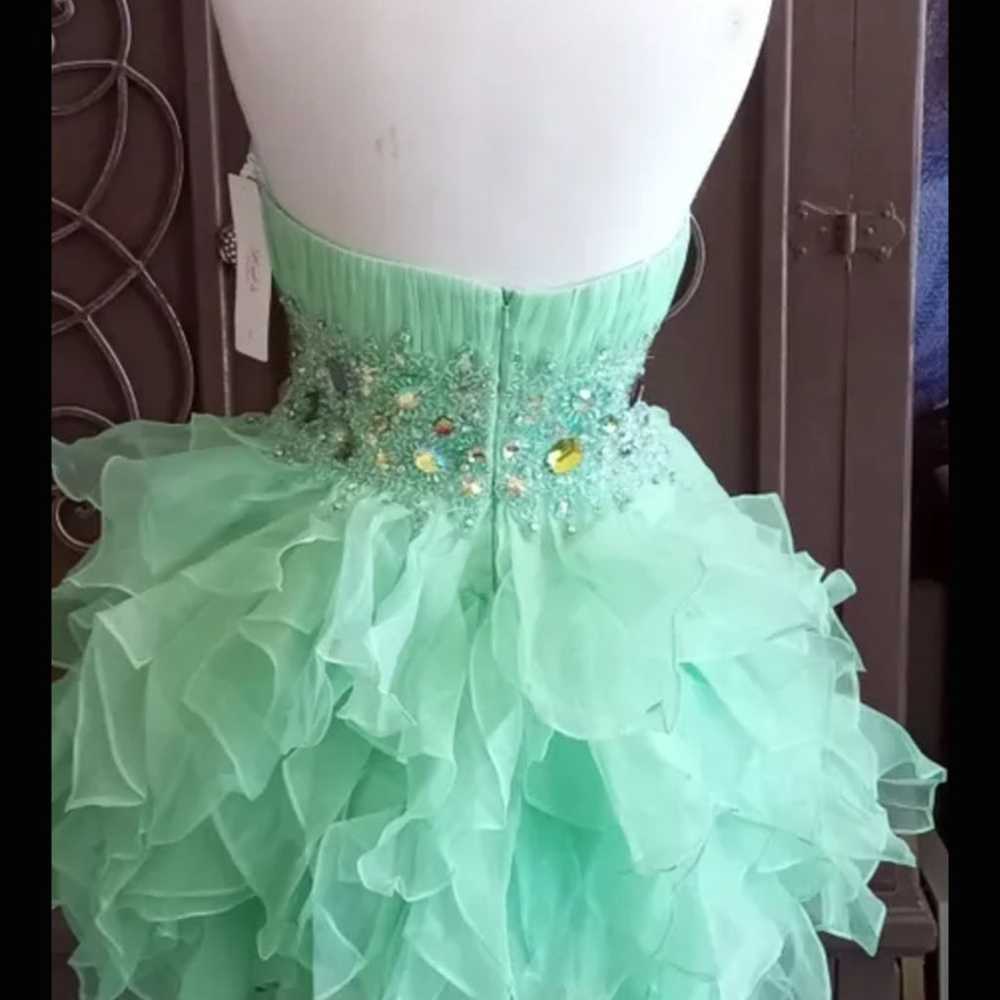 Neon green tinkerbell prom dress - image 7