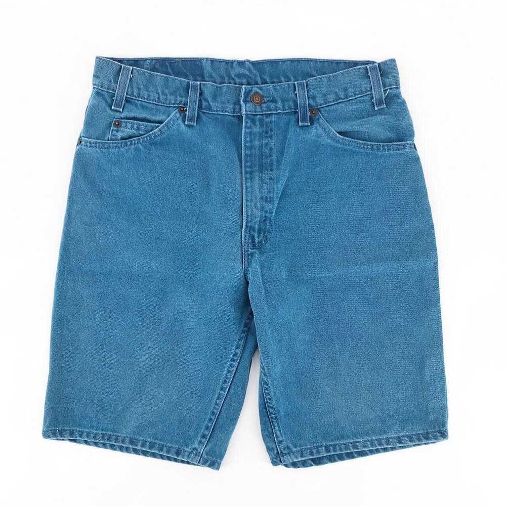 Levi's × Vintage Levis 550 jorts teal denim jean … - image 2