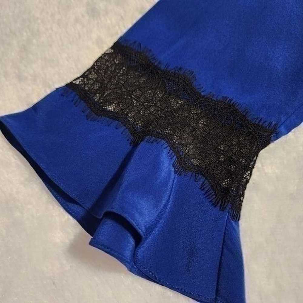 Rebecca Taylor Women Silk Royal Blue with Black L… - image 12