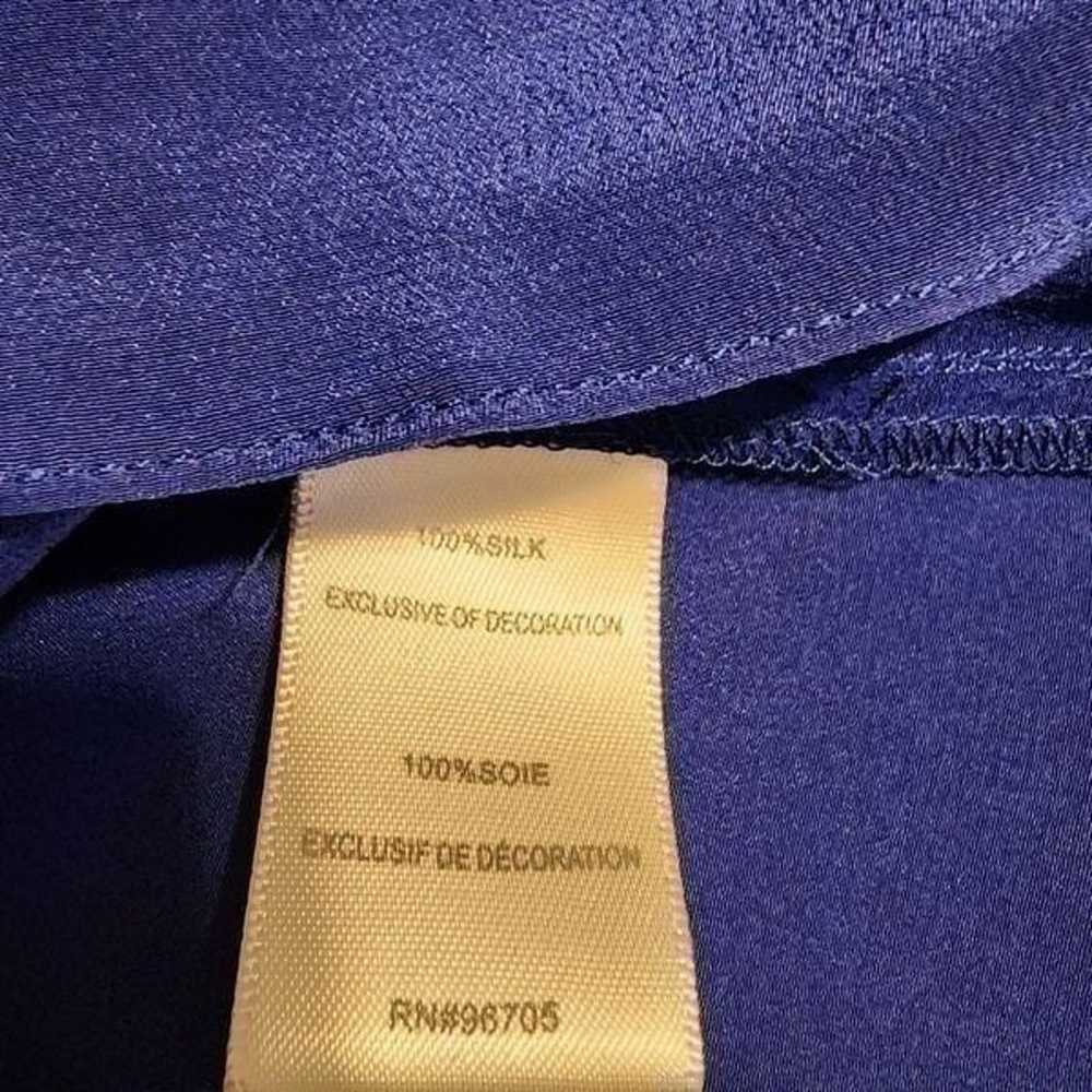 Rebecca Taylor Women Silk Royal Blue with Black L… - image 8