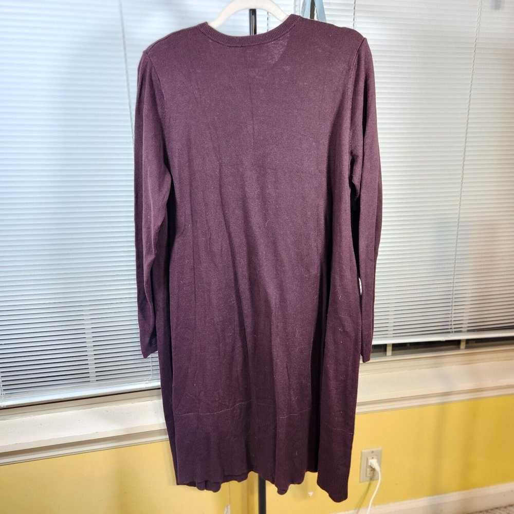 J.Jill Purple Plum Cotton Blend Long Sleeve Midi … - image 4