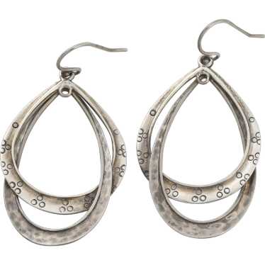 Sterling Silver Teardrop Earrings Dangle Drop Silp