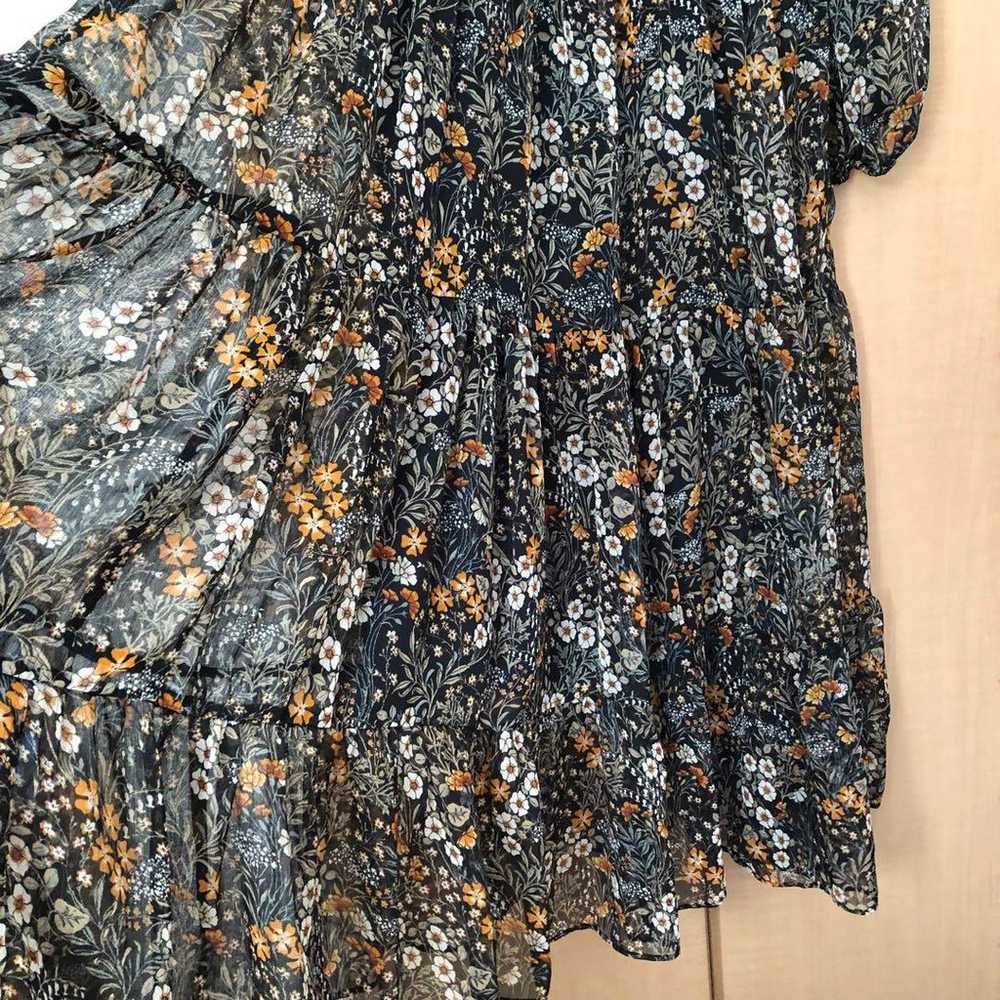 【Excellent Condition】H&M Floral Long Dress Black - image 11