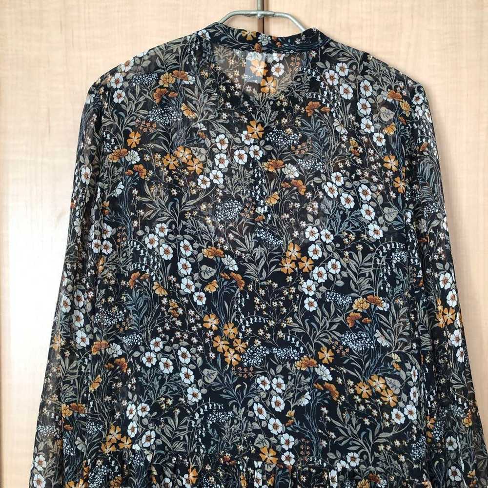 【Excellent Condition】H&M Floral Long Dress Black - image 12