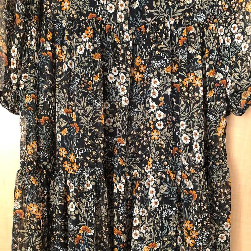 【Excellent Condition】H&M Floral Long Dress Black - image 5