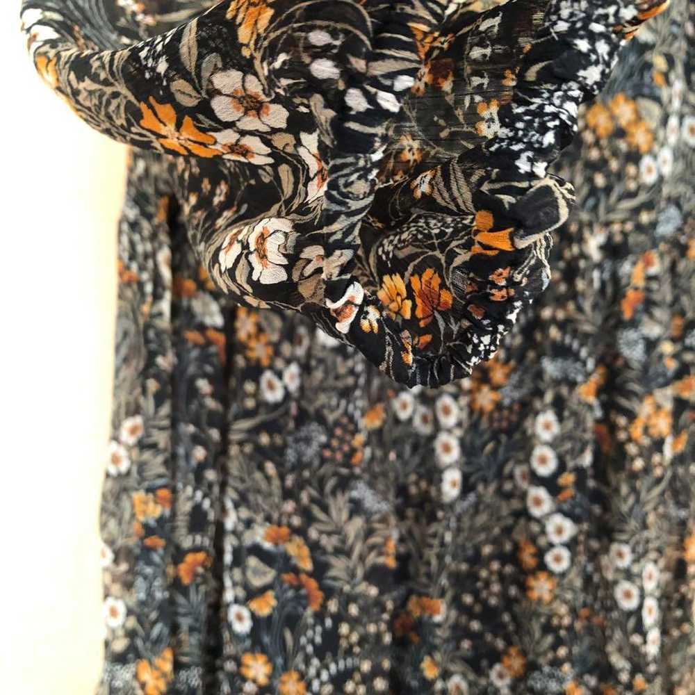 【Excellent Condition】H&M Floral Long Dress Black - image 6