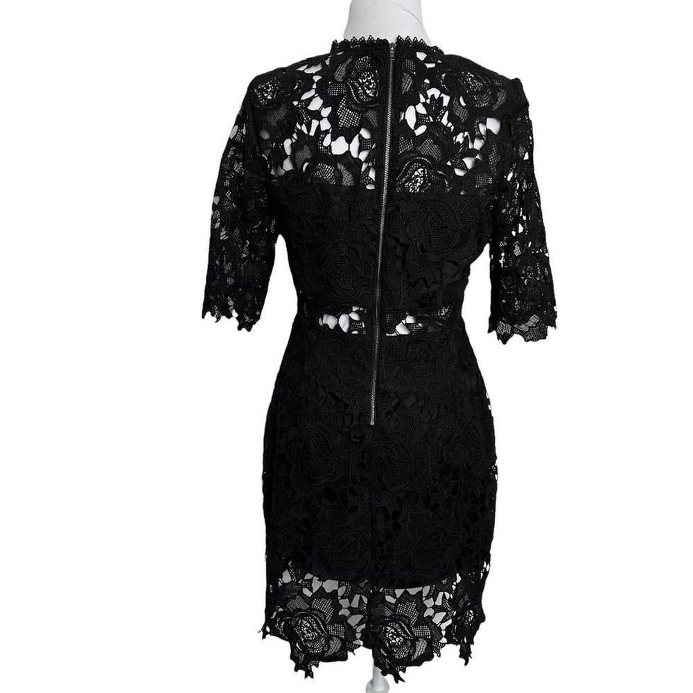 Lulus Dress Black Lace Midi Size M - image 3