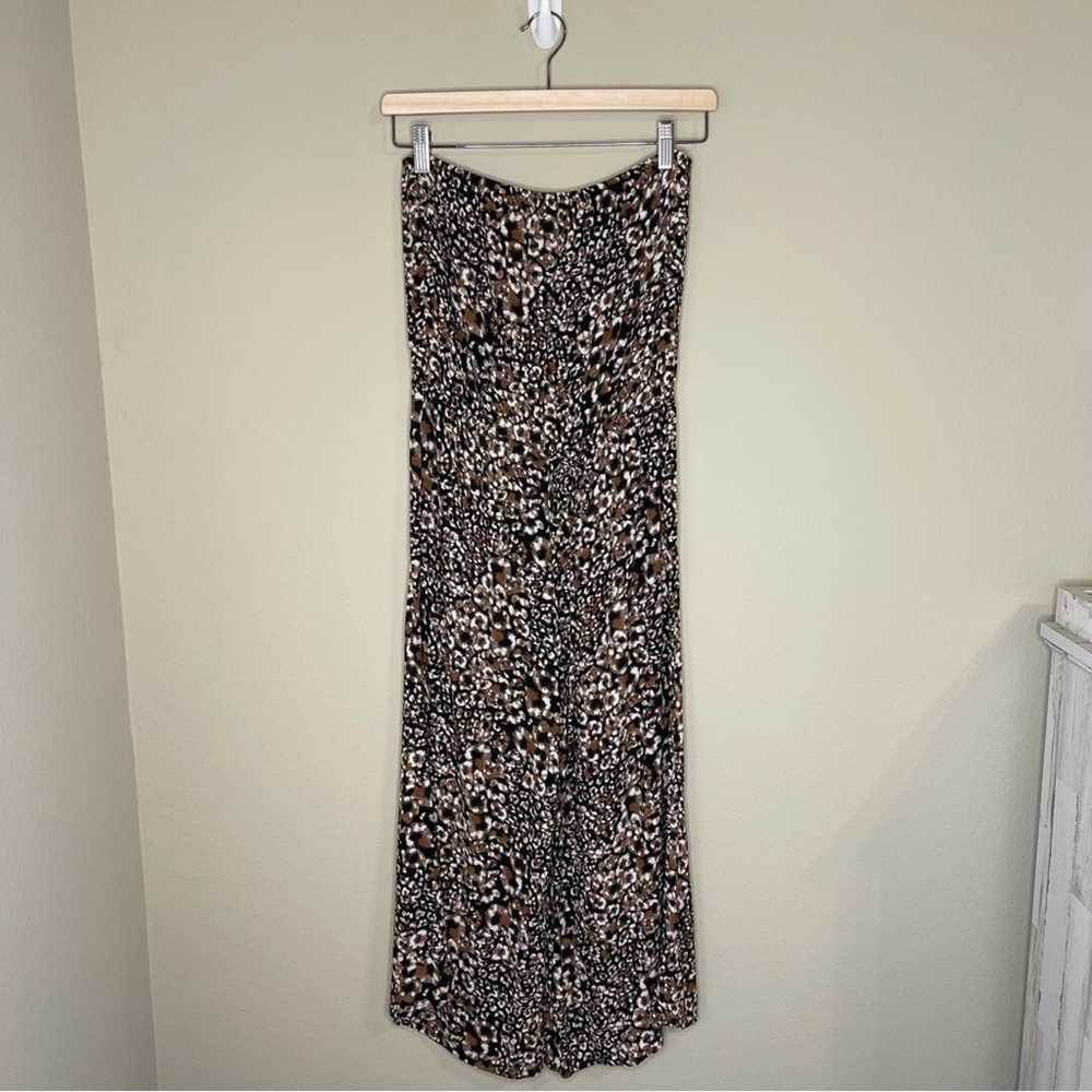 Blue Life Bell Jumper Leopard Print Strapless Wid… - image 3