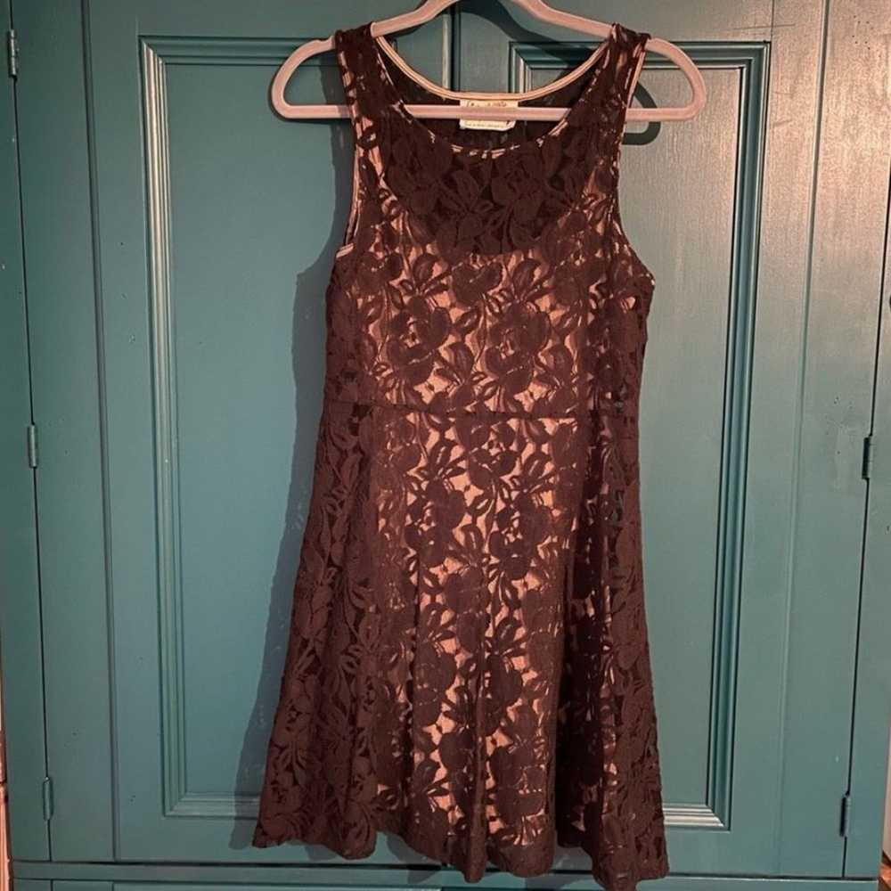 Free People mini slip dress lace dress Sz medium - image 2