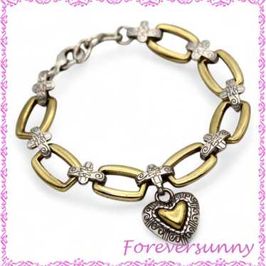 Brighton vintage Heart Two-Tone Bracelet