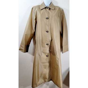 Other VTG Aqua Sheen Tan Brown Lightweight Rainco… - image 1