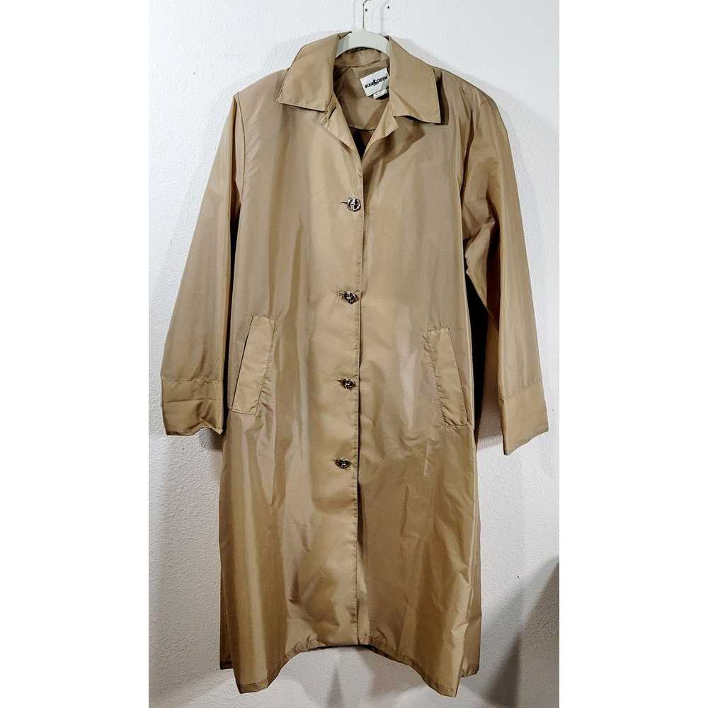 Other VTG Aqua Sheen Tan Brown Lightweight Rainco… - image 8