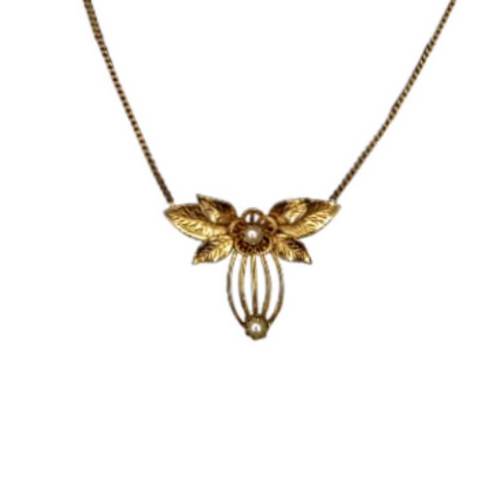 12K Bumblebee Pendant Necklace - image 1