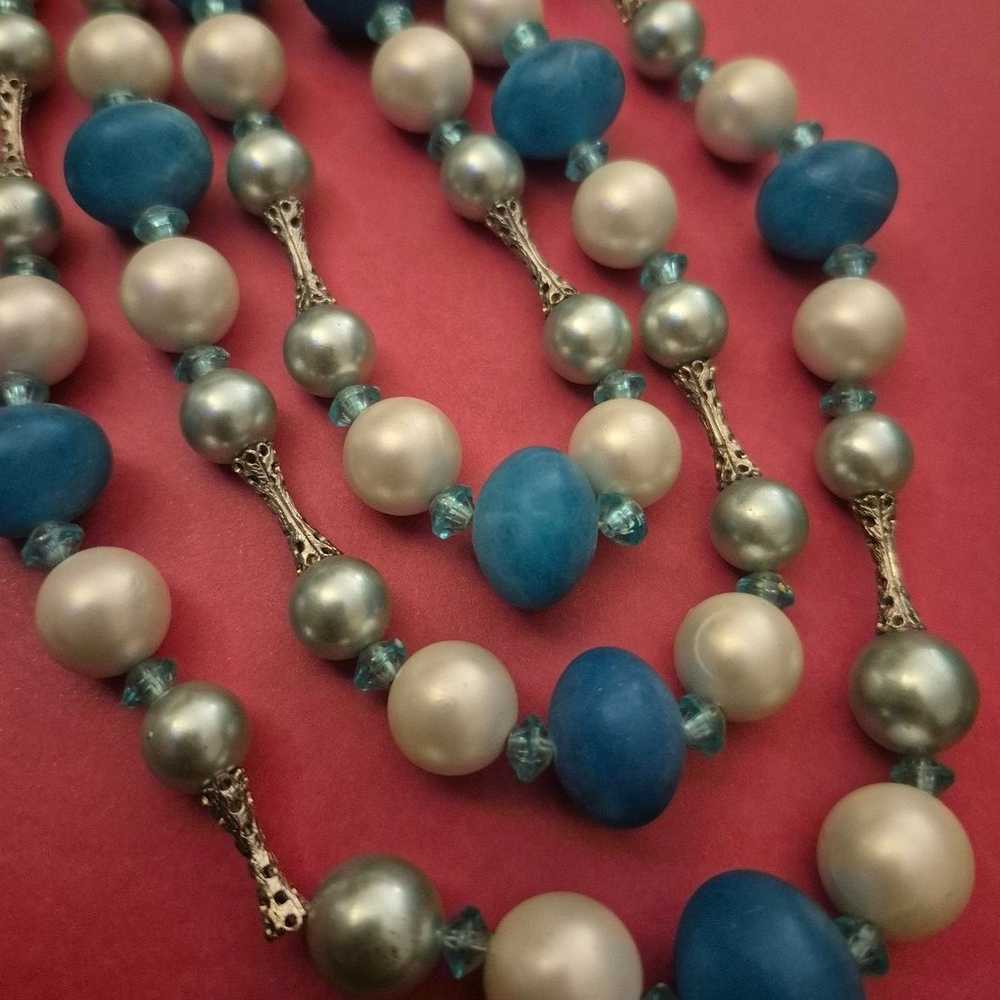 Vintage jewelry bundle. Multi strand necklace Luc… - image 12