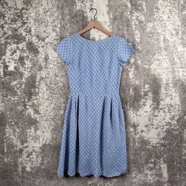 Reformation Dress Small Blue A Line Short Sleeve … - image 1