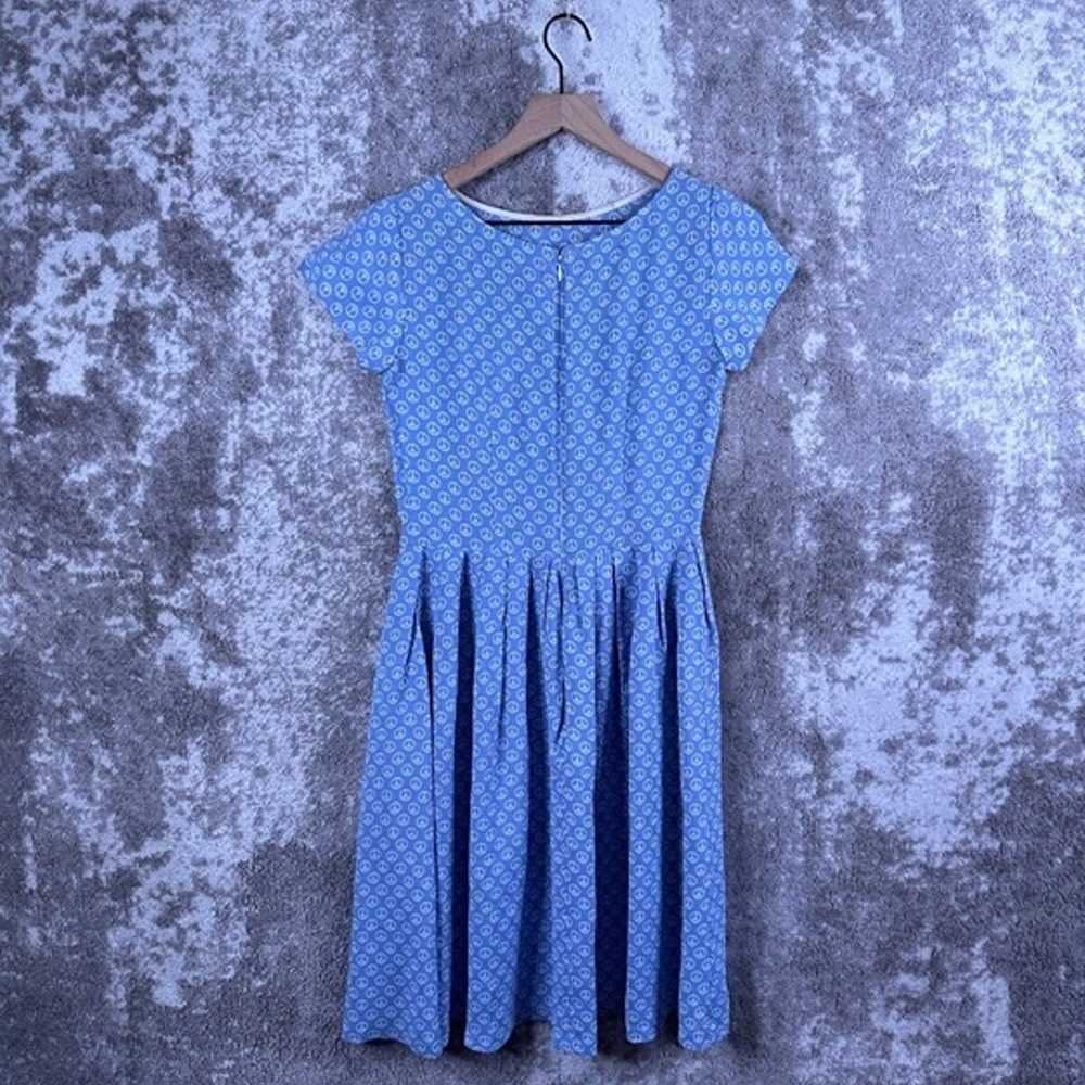 Reformation Dress Small Blue A Line Short Sleeve … - image 2