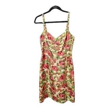 ANTHROPOLOGIE TABITHA Silk Rose Floral Dress - Siz