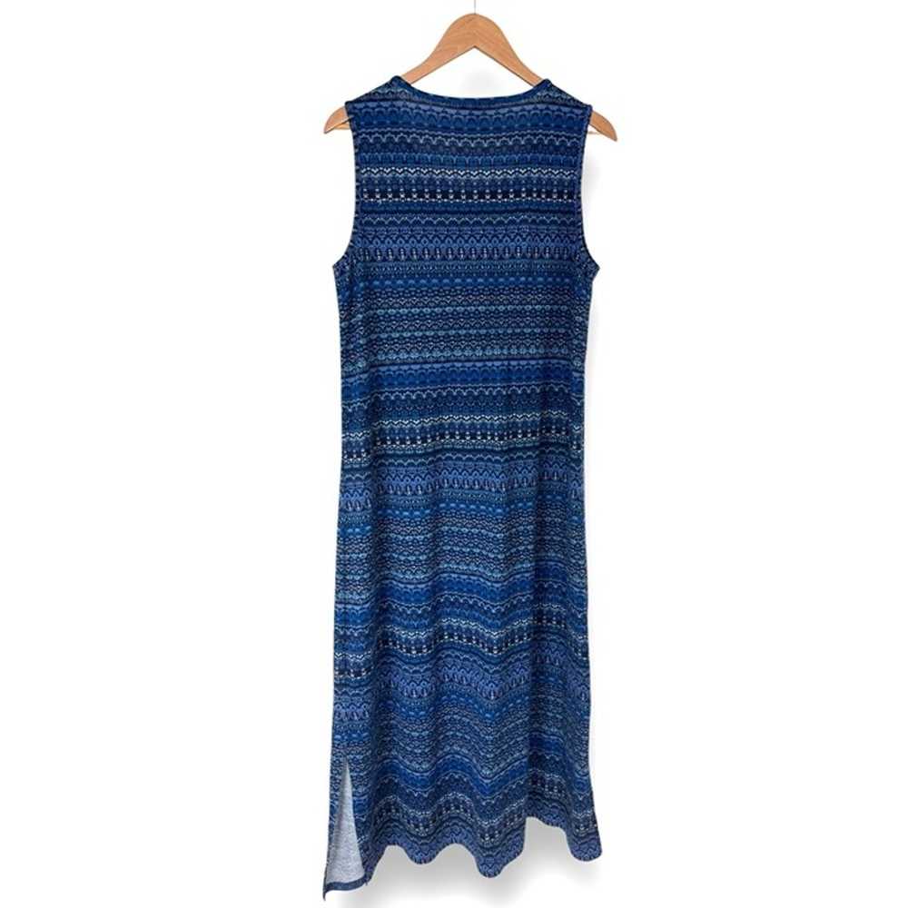 Coldwater Creek Blue Print Soft Knit Sleeveless M… - image 2