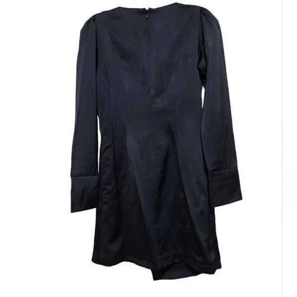 Zara Black LongSleeve V-neck Dress Sz Small - image 6