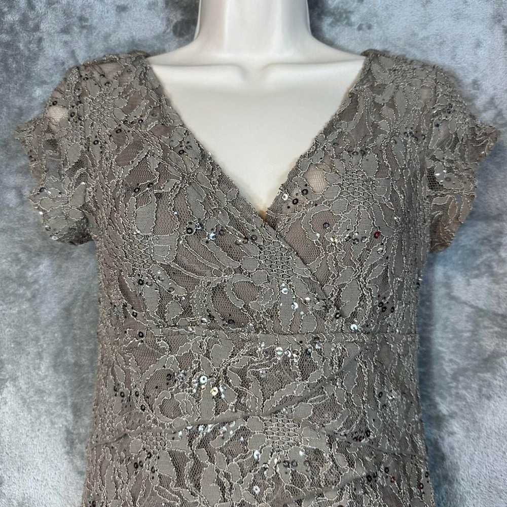 Scarlett Woman 4 Elegant Taupe Lace Cocktail Dres… - image 5