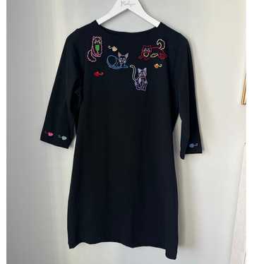 Michael Simon Kitty Cat Cat Lady Dress Embroidere… - image 1